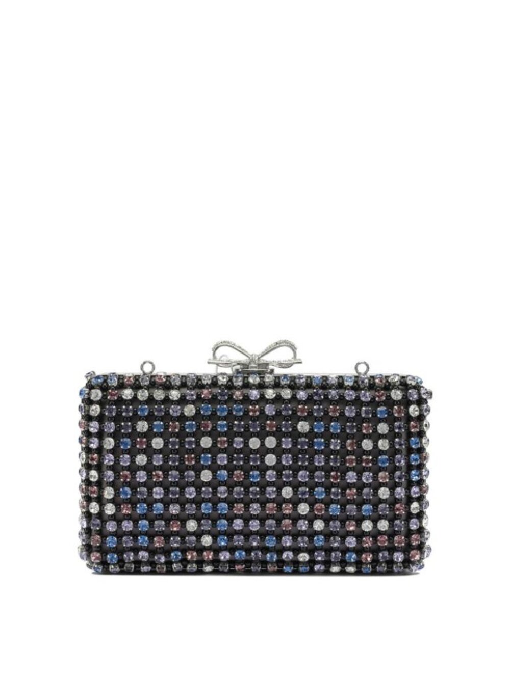 Self-Portrait Multi-Crystal Knit Clutch Bag Women